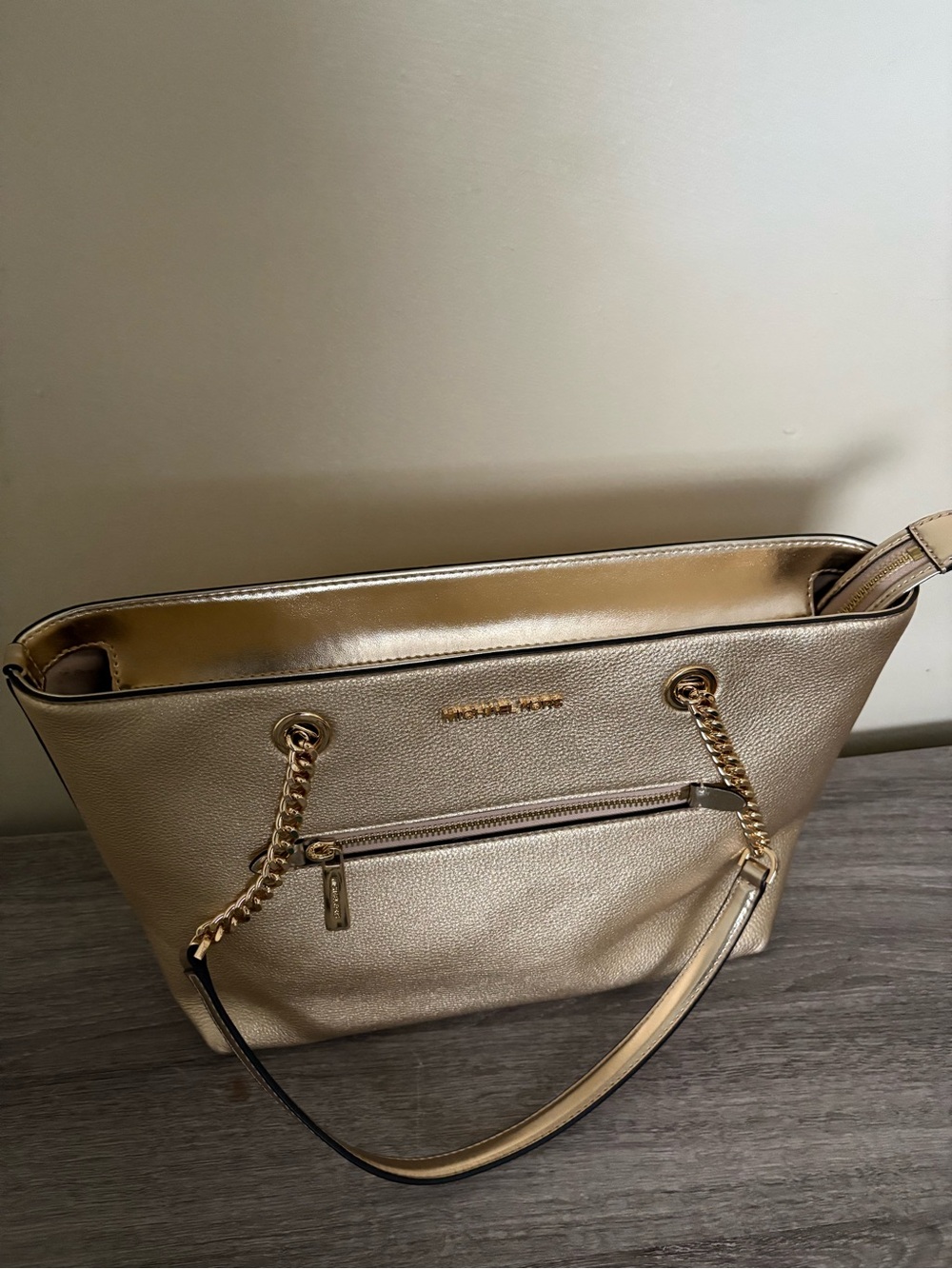 Michael Kors Gold Chain-Accent Tote